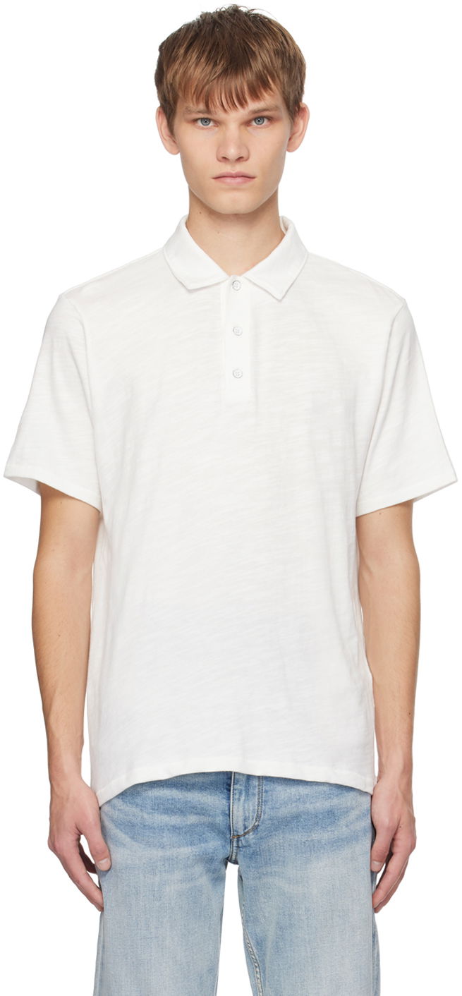 Poolopaita rag & bone Flame Polo Valkoinen | MBC23FT012CA12
