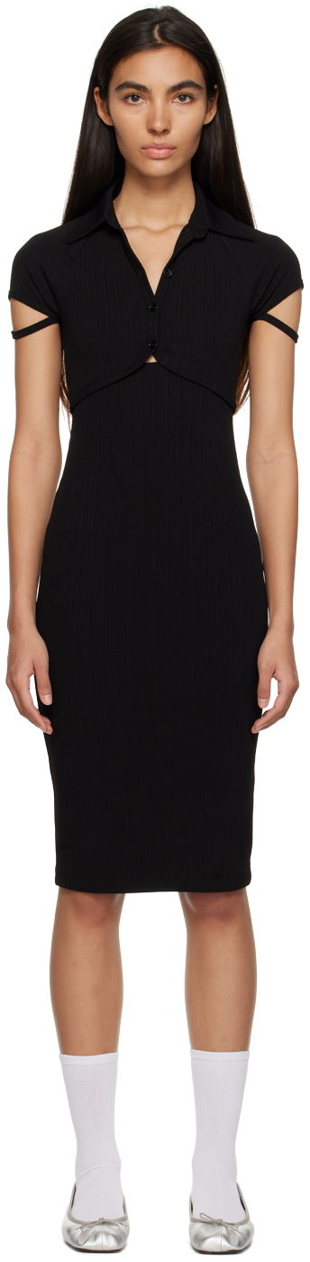 Mekko Helmut Lang Helmut Lang Cutout Midi Dress Musta | N01HW605