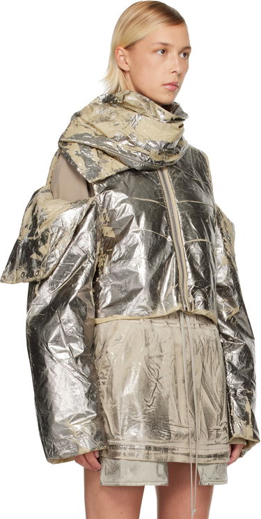 Puffer takki Rick Owens Concordians Convertible Jacket Metallinen | DS02E7727 NPF, 1