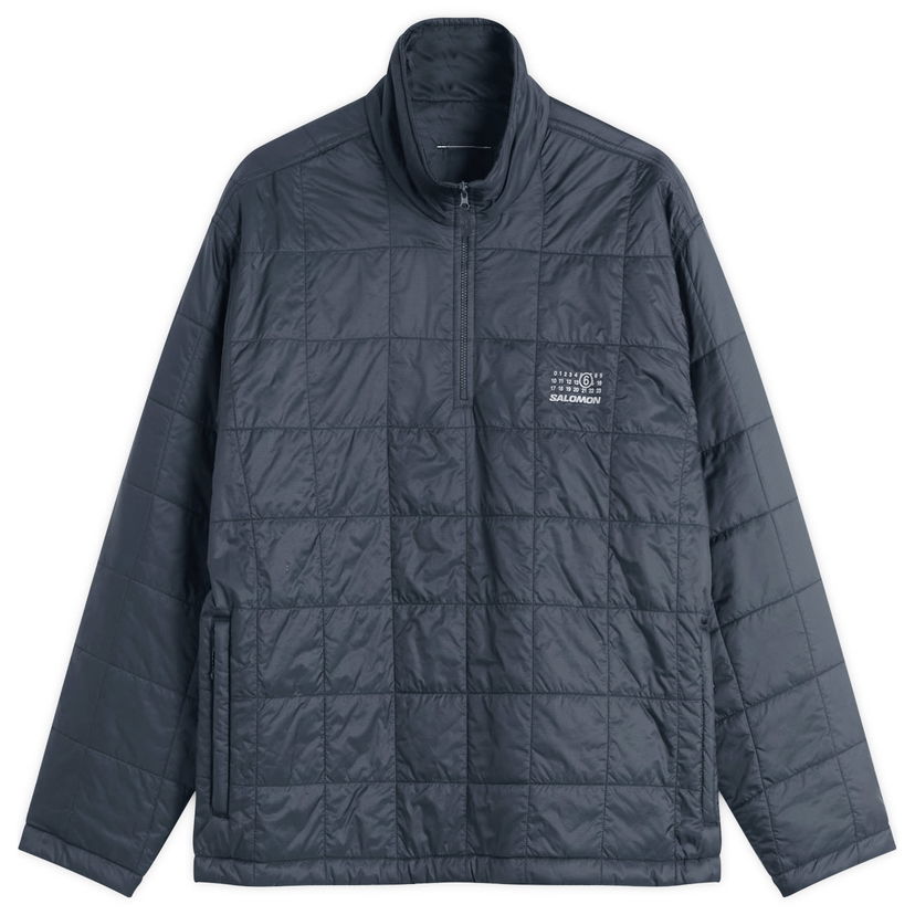Puffer takki Maison Margiela MM6 Maison Margiela Short Quilted Half-Zip Padded Coat Harmaa | SH0AM0068-M35595-900