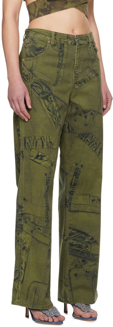 Jeans Blumarine Blumarine Trompe L'œil Print Wide-Leg Jeans Vaaleanpunainen | P422J128A, 4