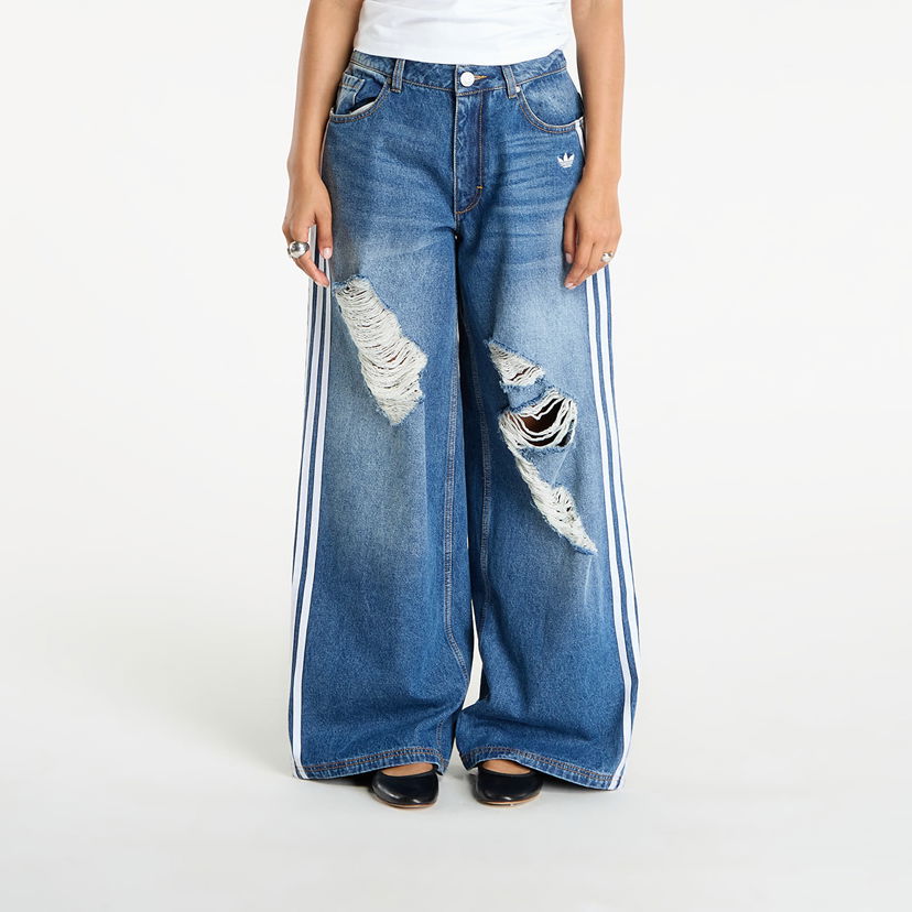 Jeans adidas Originals adidas Originals Loose Destressed Denim Pants 27/30 Sininen | KE3300