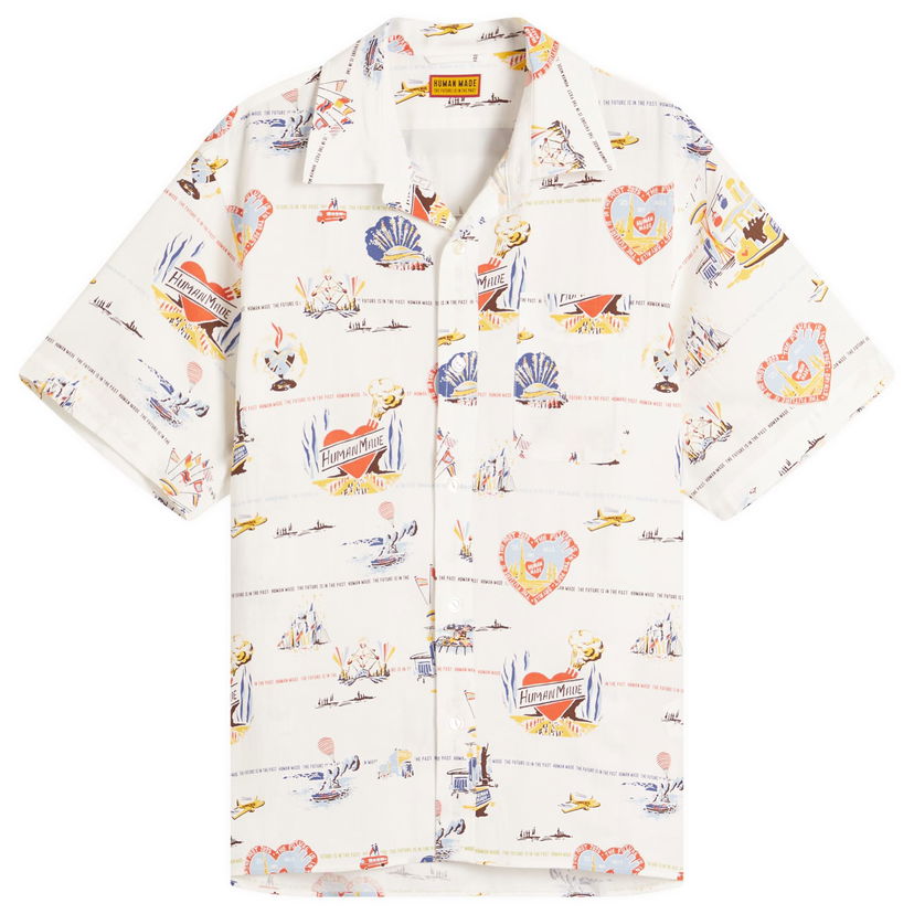 Paita Human Made Printed Vacation Shirt, Size Large Valkoinen | HM29SH017-WHT
