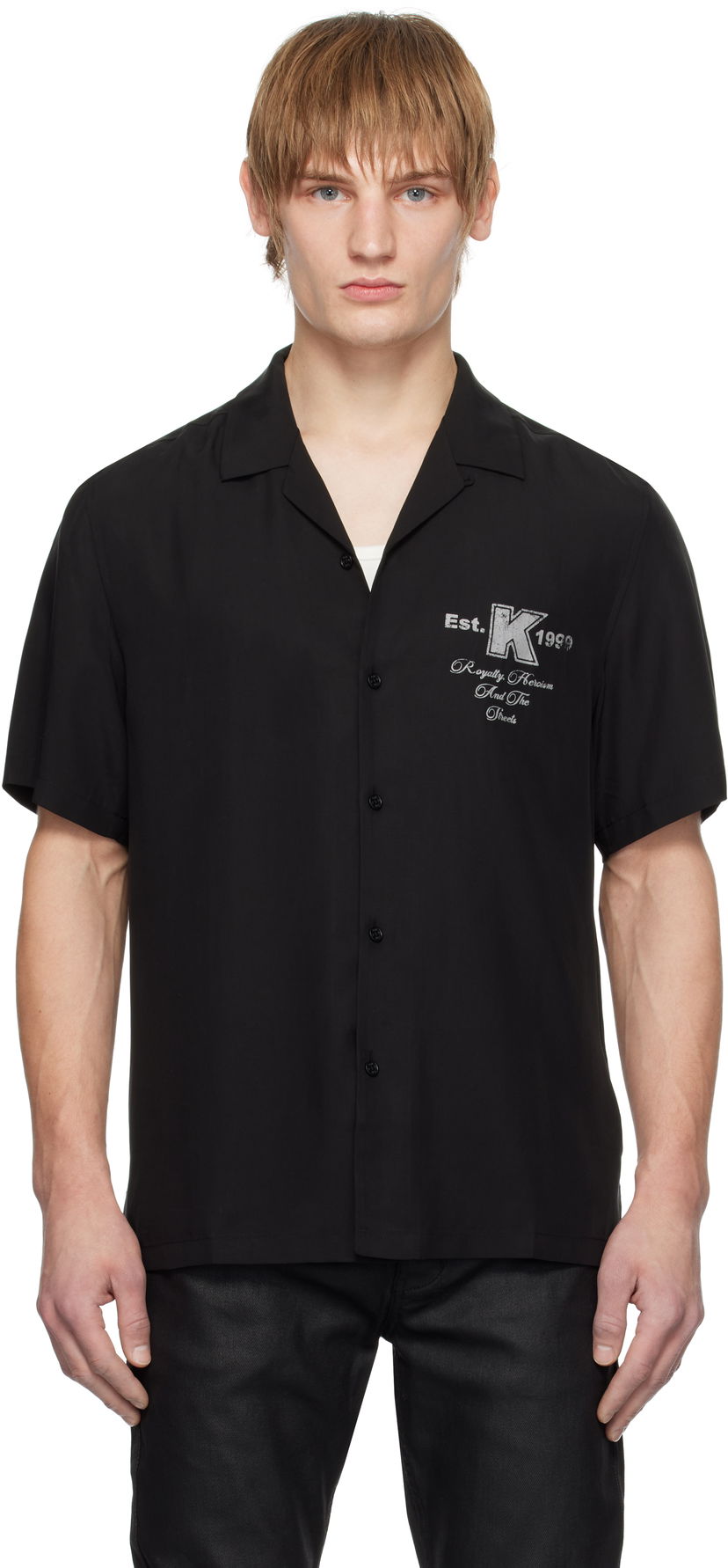 Paita Ksubi Black Resort Shirt Musta | MPS25SH006
