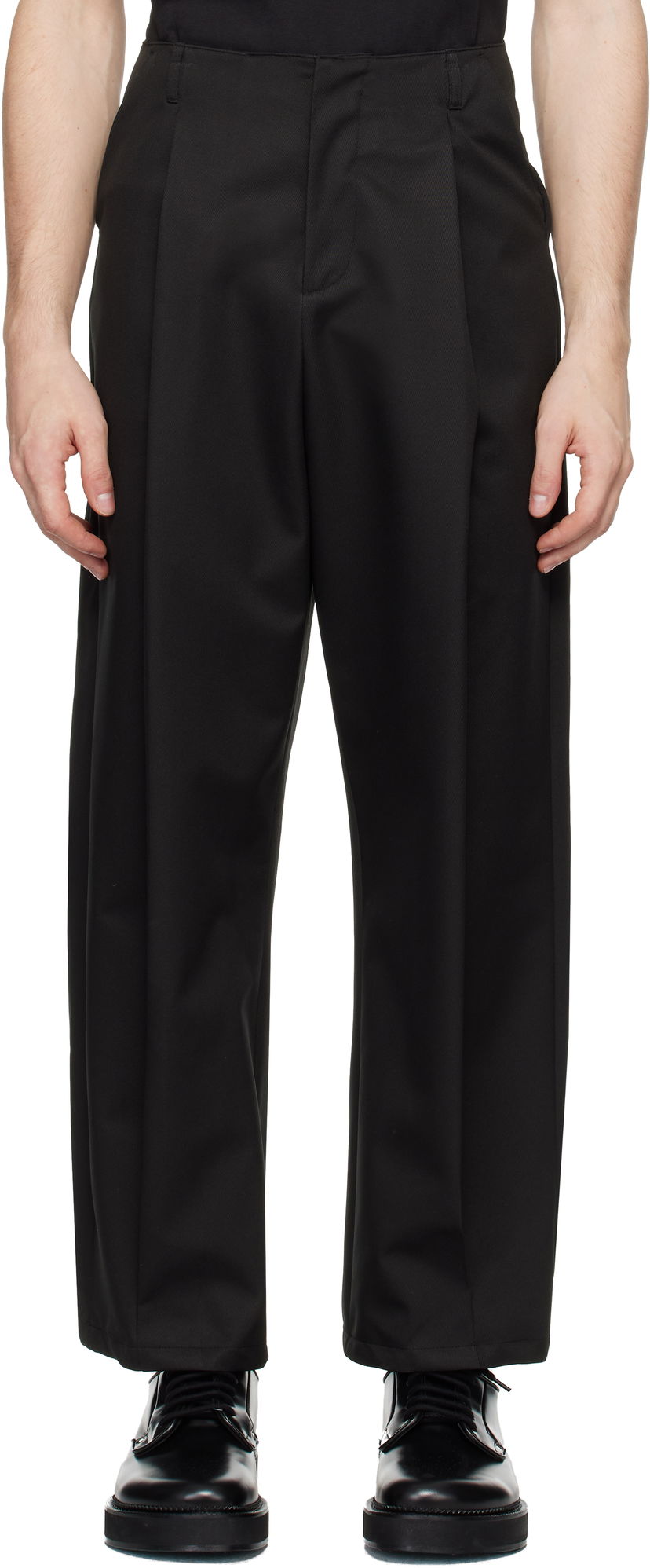 Housut ADER ERROR Black Wide Leg Trousers Musta | BN01FWSA0212BK