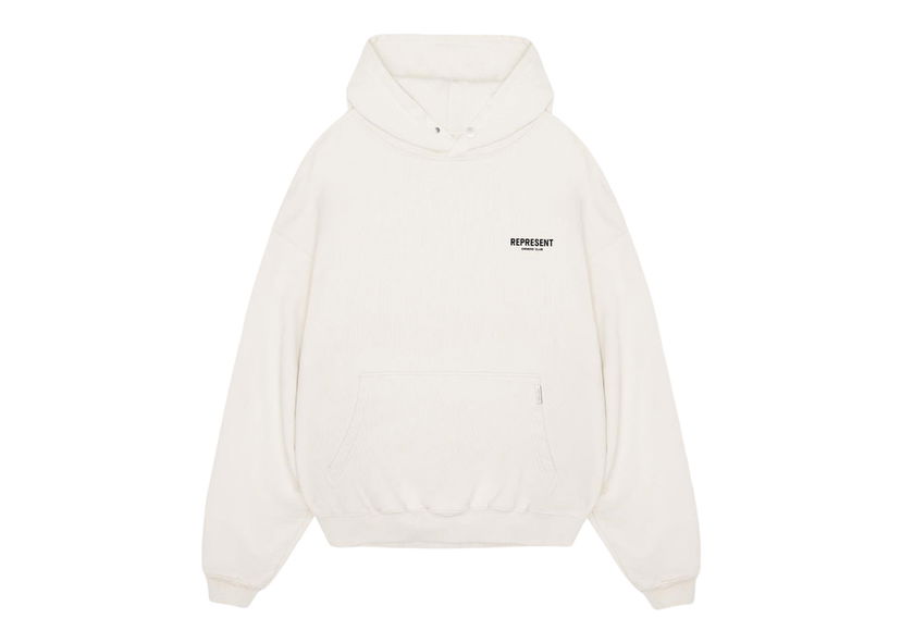 Huppari Represent Clo Represent Owner's Club Hoodie Flat White/Black Valkoinen | M04153-72