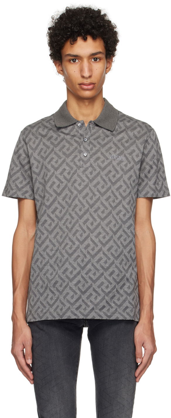 Poolopaita Versace Versace Greca Polo Harmaa | 1008500 1A06078