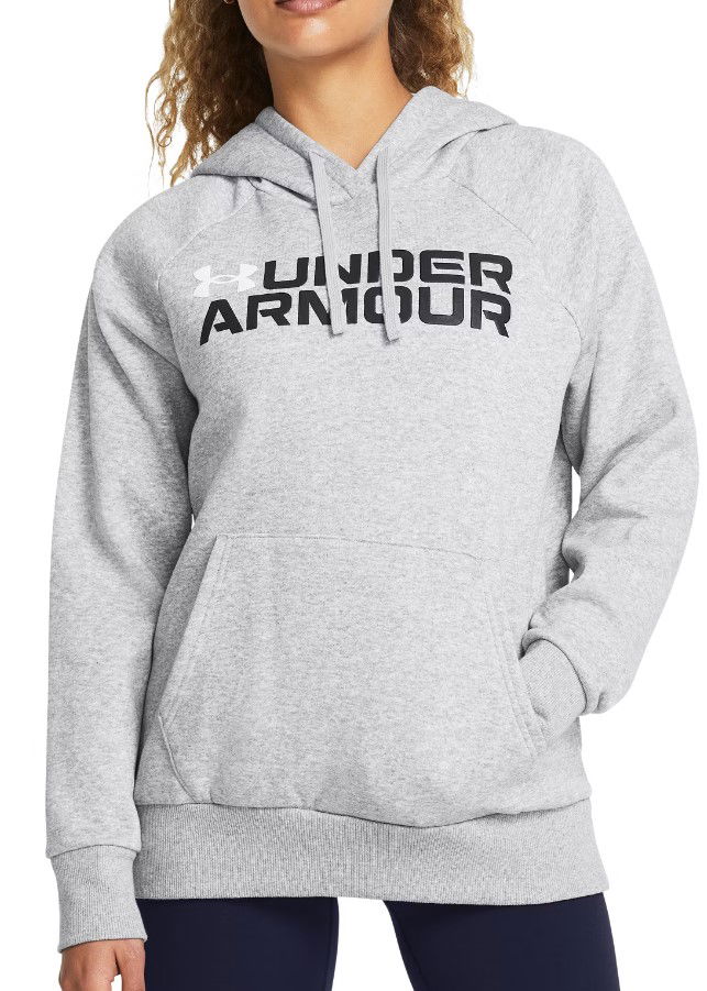 Huppari Under Armour Fleece Wordmark Hoodie Harmaa | 1386512-011