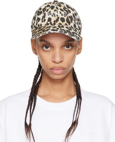 Korkki GANNI GANNI Leopard Print Baseball Cap Monivärinen | A6303, 0