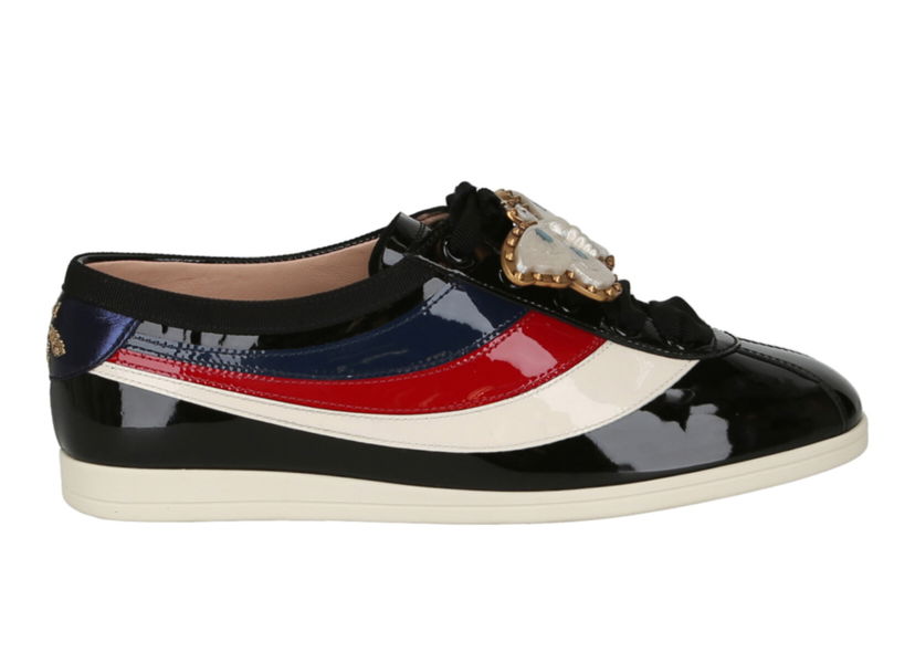 Tennarit ja kengät Gucci Falacer Sneakers Black Vernice Crystal (Women's) Musta | 493687 0B910 1082