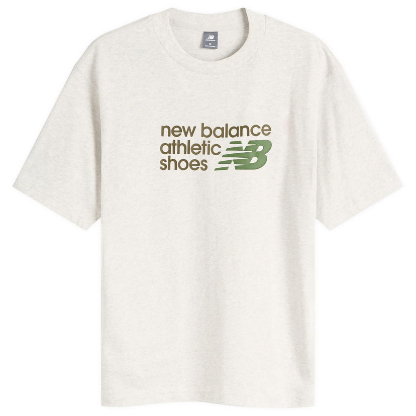 T-paita New Balance Athletics Relaxed Premium Chest Logo T-Shirt Harmaa | MT51900-AHH