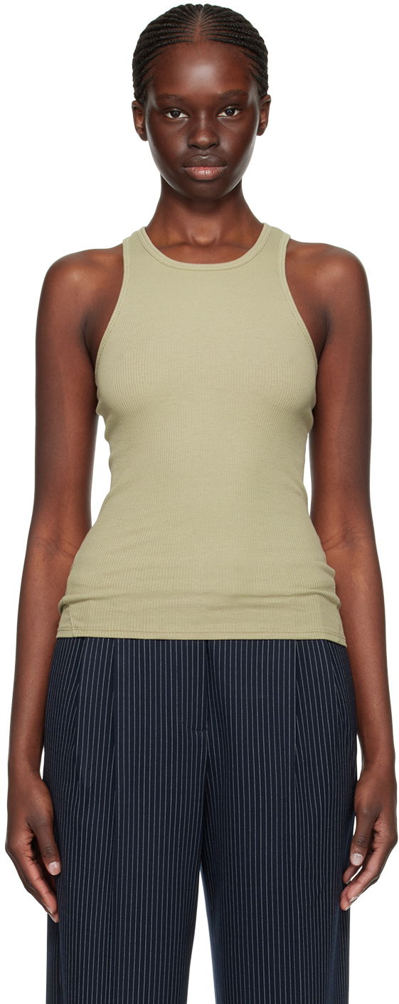 Tankkitoppi rag & bone Essential Rib Tank Top Vihreä | WCC22FT020ER20