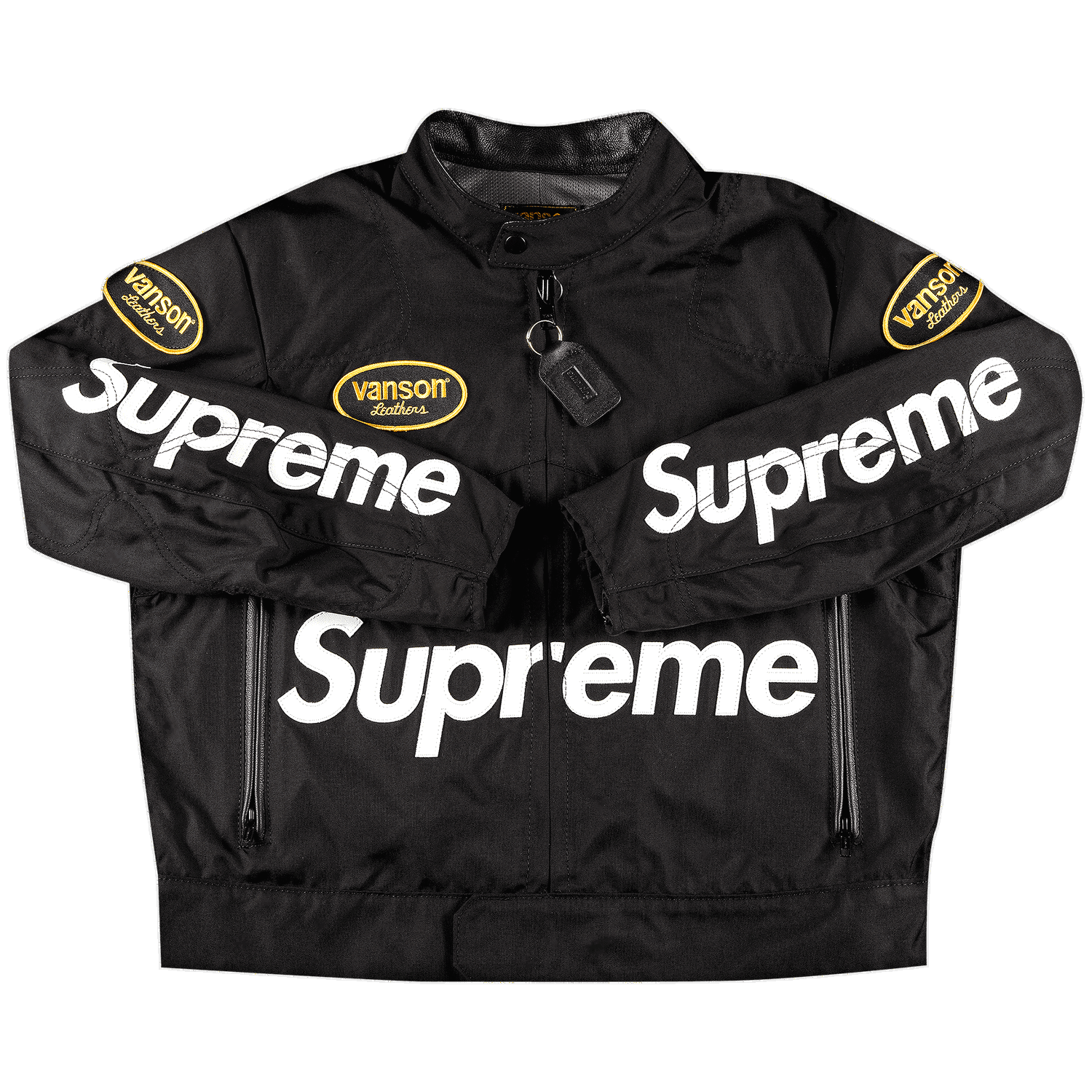 Takki Supreme Vanson Leathers Cordura Jacket Musta | SS21J23 BLACK, 0
