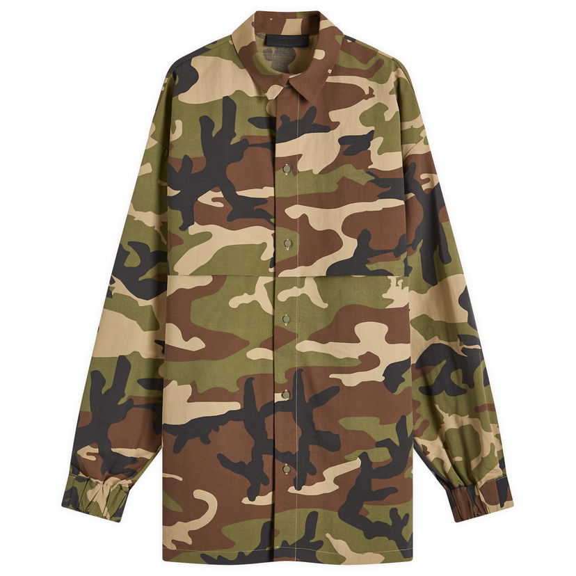 Paita Fear of God Essentials Military Overshirt Vihreä | 186BT244328F
