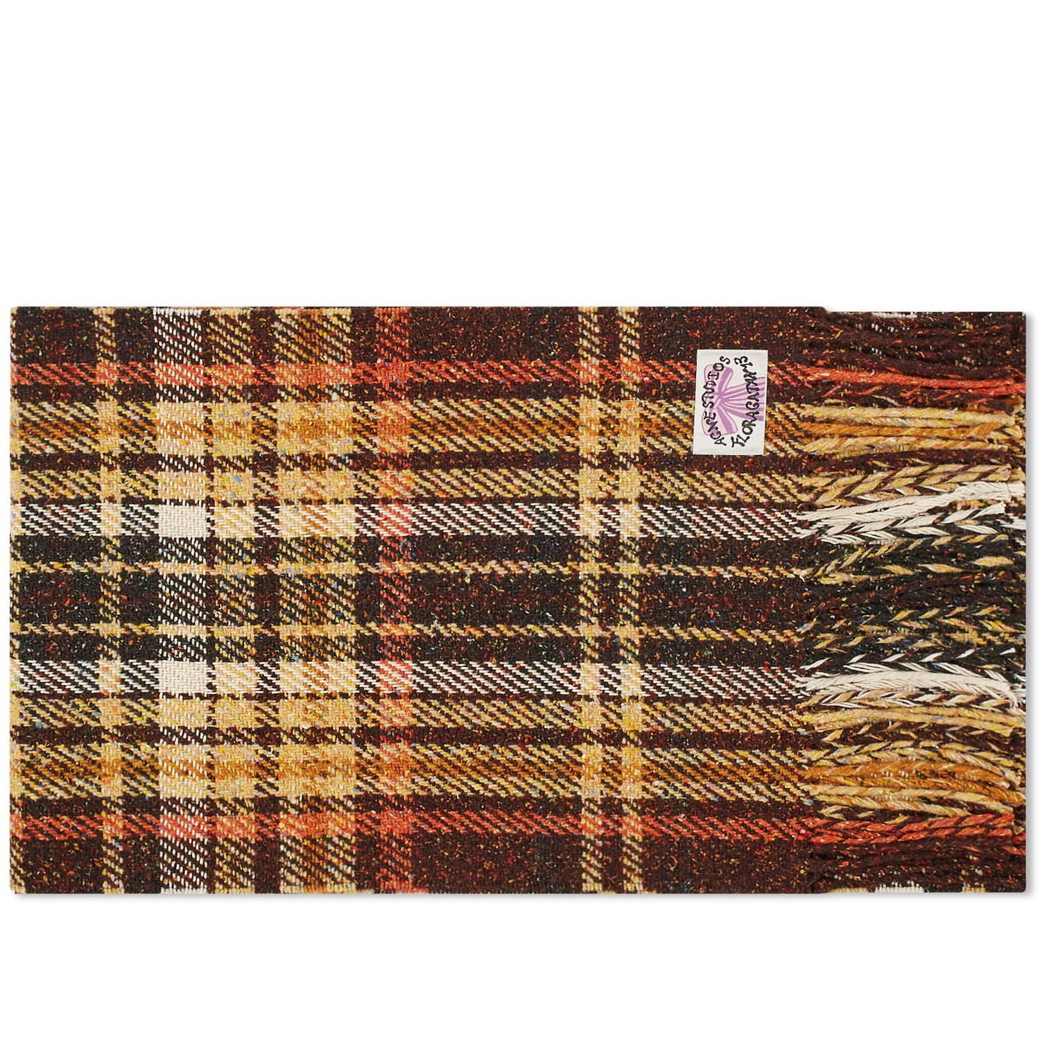Huivi Acne Studios Volano Check Scarf Ruskea | CA0325-700, 0