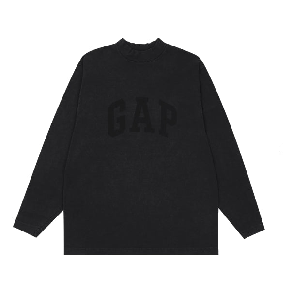 T-paita GAP Long Sleeve T-Shirt Yeezy Gap Engineered By Balenciaga Dove Musta | 473005-00