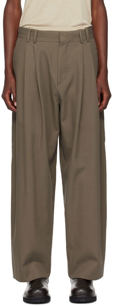 Housut Studio Nicholson Studio Nicholson Line Pleated Trousers Vihreä | LINE SNM - 1185, 0