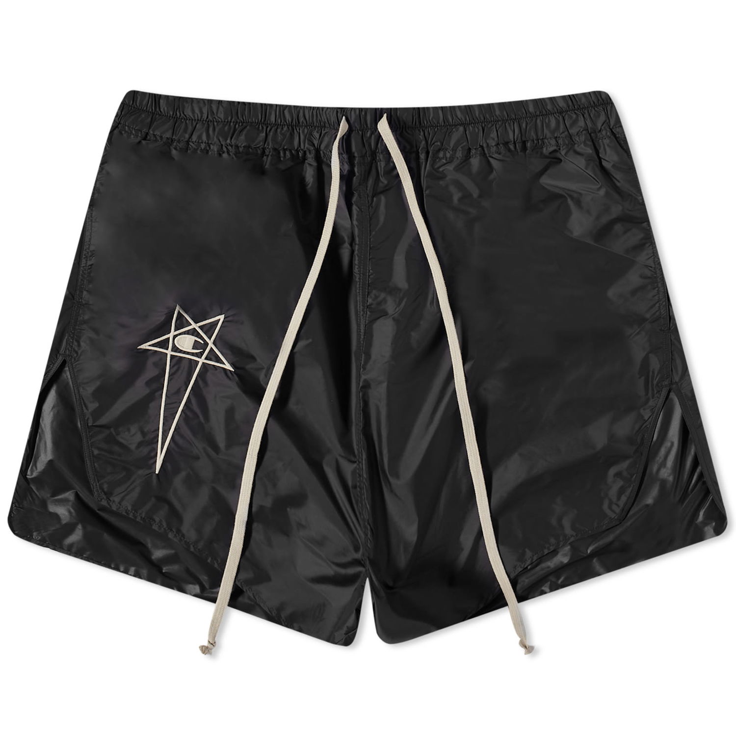 Shortsit Rick Owens x Champion Dolphin Shorts Musta | CM02C9235-CHNY-09, 0