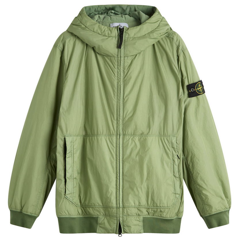 Takki Stone Island Crinkle Reps Nylon Hooded PrimaLoft Jacket, Size Large Vihreä | K2S154100013-V0055