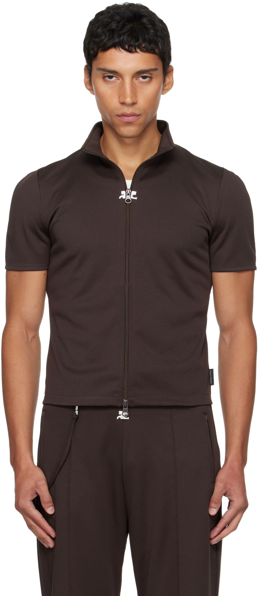 Verryttelypuku Courrèges Courrèges Interlock Tracksuit Top Ruskea | 325JTO447JS0250