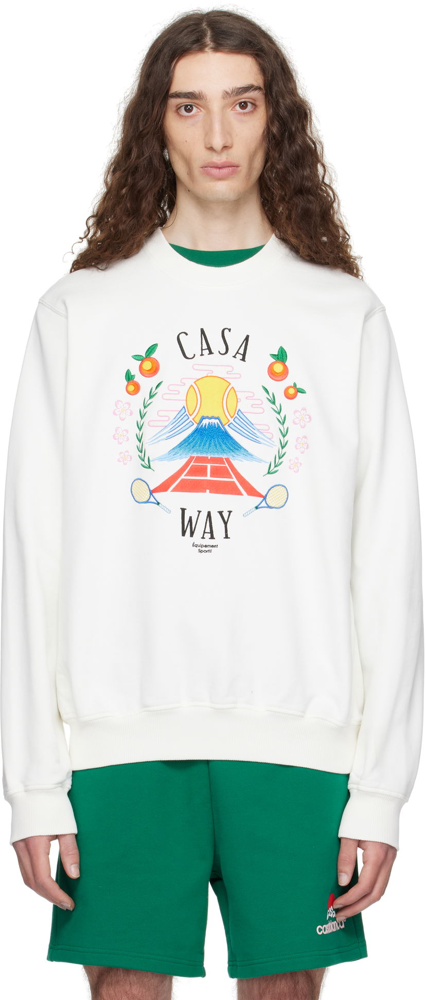 Huppari Casablanca Casablanca 'Casa Way' Sweatshirt Valkoinen | MPF25-JTP-293-03