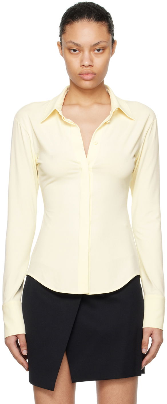 Paita The Attico Attico Elton Fitted Shirt Keltainen | 241WCH21 A014