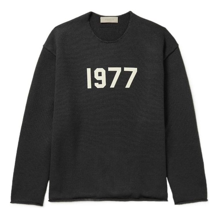 Villapaita Fear of God Fear of God Essentials 1977 Raw Edge Sweater Musta | FOG-SS22-010