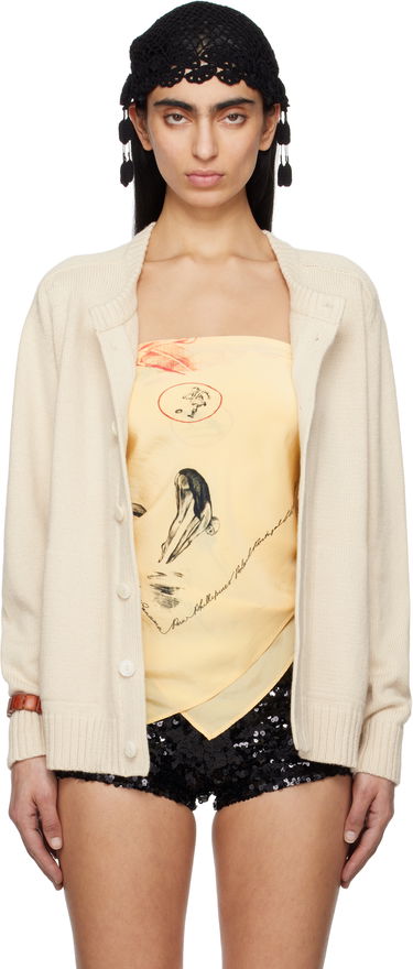 Villapaita Bode Bode Meringue Knit Cardigan Beige | MRS25KT006, 0