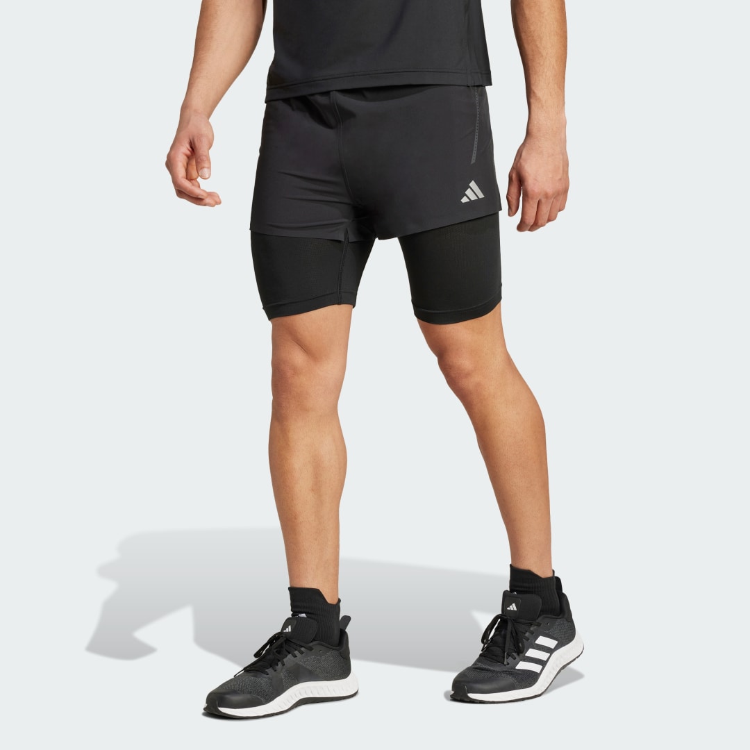 Shortsit adidas Performance HEAT.RDY Two-in-One HIIT Shorts Musta | IN5613, 0