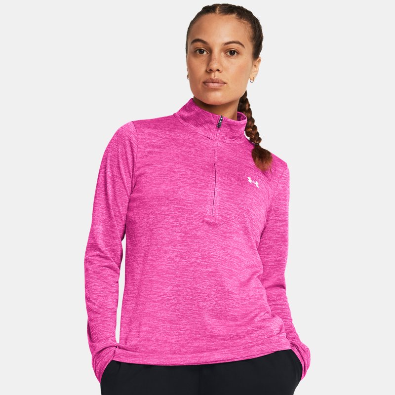 Huppari Under Armour Tech™ Twist HalfZip Vaaleanpunainen | 1384225-652