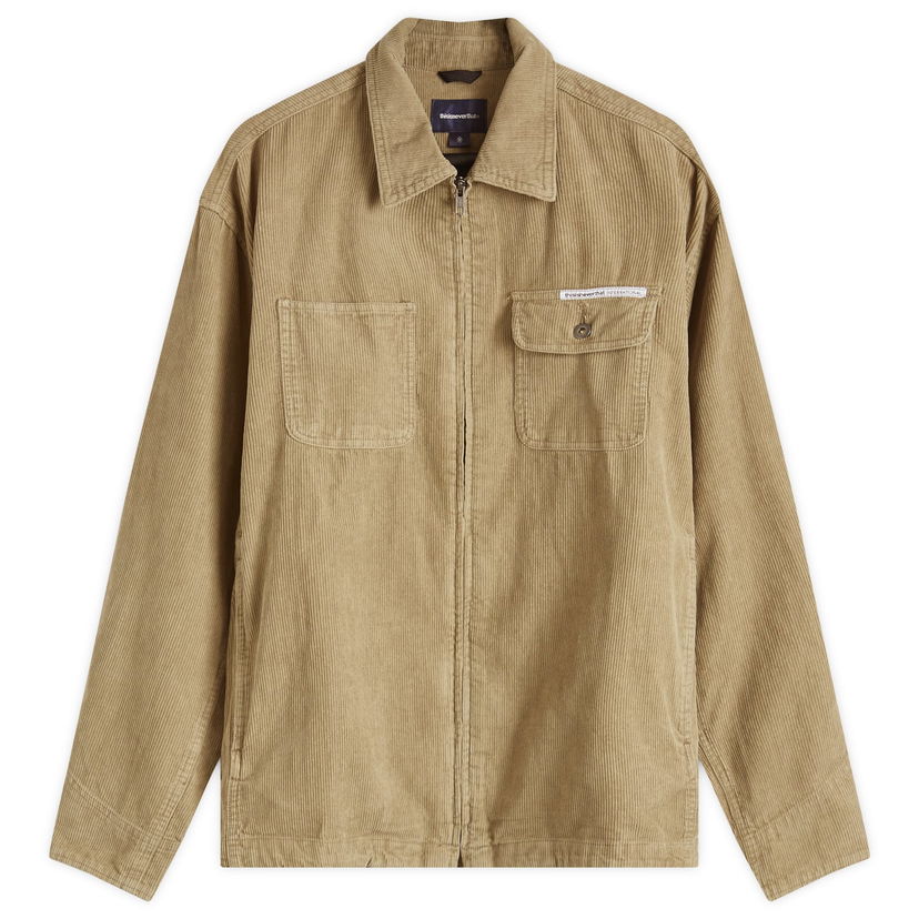 Paita thisisneverthat Washed Corduroy Zip Jacket Beige | TN243WOWLS11-KHK
