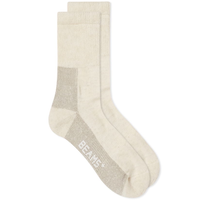 Sukat BEAMS Beams Plus Outdoor Socks Beige | 3843-0018-479-09