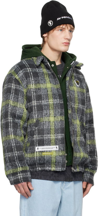 Bomber-takki AAPE by A Bathing Ape AAPE by A Bathing Ape Moonface Logo Check Hooded Jacket Monivärinen | AAPJKM7681XXNGYM, 1