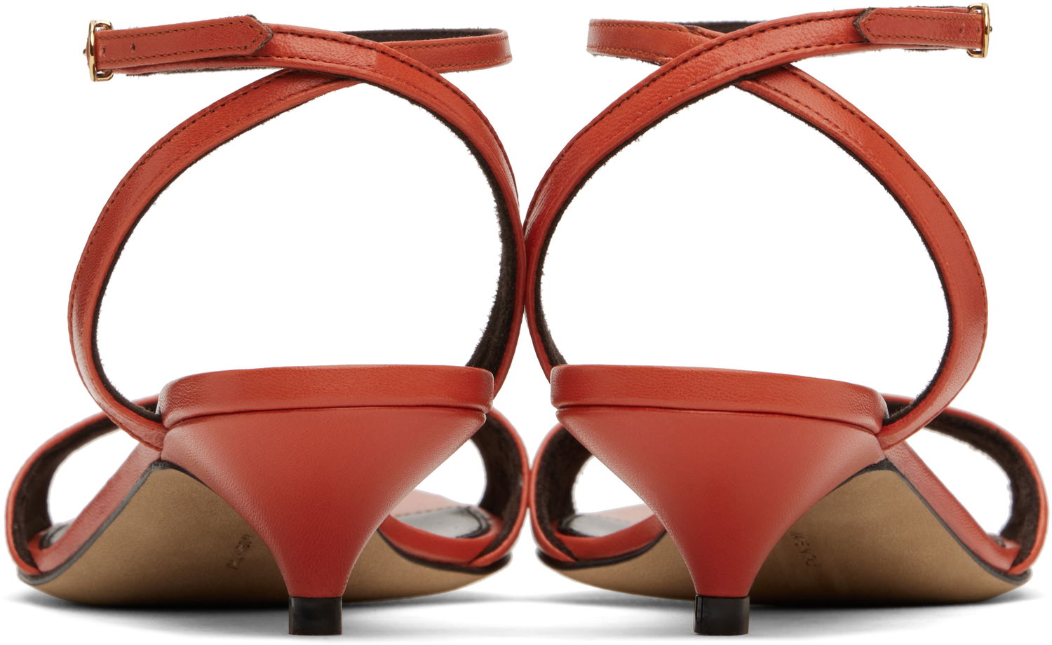Mekko The Row The Row Vika Ankle Strap Kitten Heel Sandals Punainen | F1583-SL1, 1