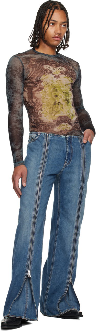 Jeans Jean Paul Gaultier Jean Paul Gaultier Zipped Seam Flare Jeans Sininen | 25/04-W-TR031-D025-57, 3