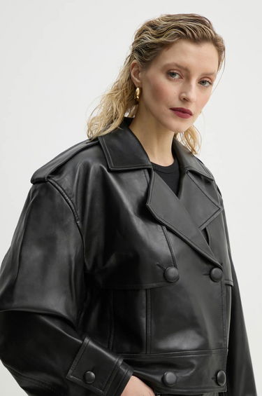 Trenssitakki STAND STUDIO Stand Studio Bloom Cropped Leather Jacket Musta | 66387.7010, 4