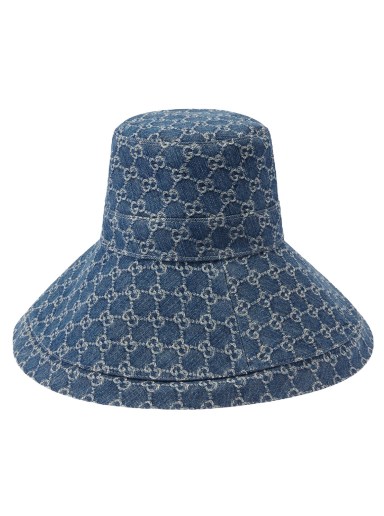 Hattu Gucci GG Canvas Wide Brim Hat Tummansininen | 631958 3HAAH 4900