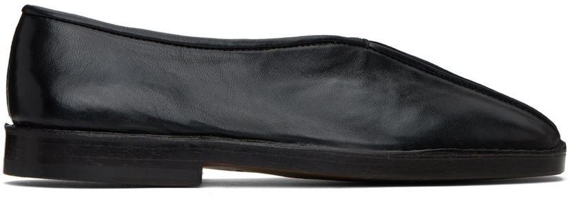 Tennarit ja kengät LEMAIRE LEMAIRE Flat Piped Slippers Musta | FO0006 LL0023