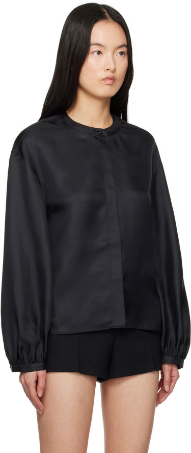 Paita Loulou de Saison Loulou de Saison Lea Satin Blouse Musta | LEA, 1