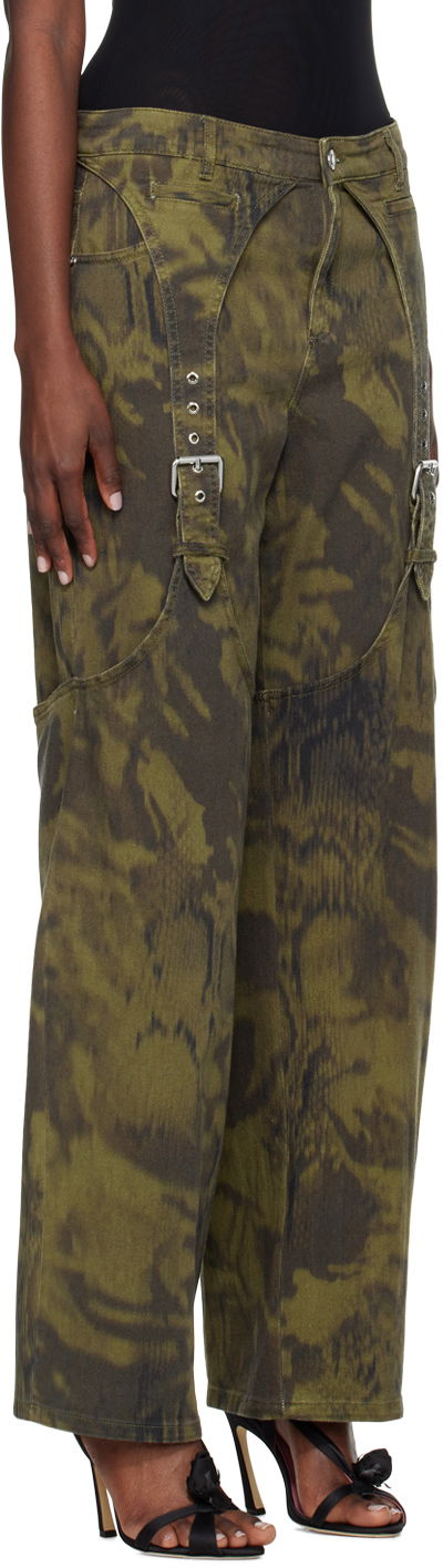 Cargo housut Blumarine Pattern Denim Trousers Vihreä | P422J133A, 1