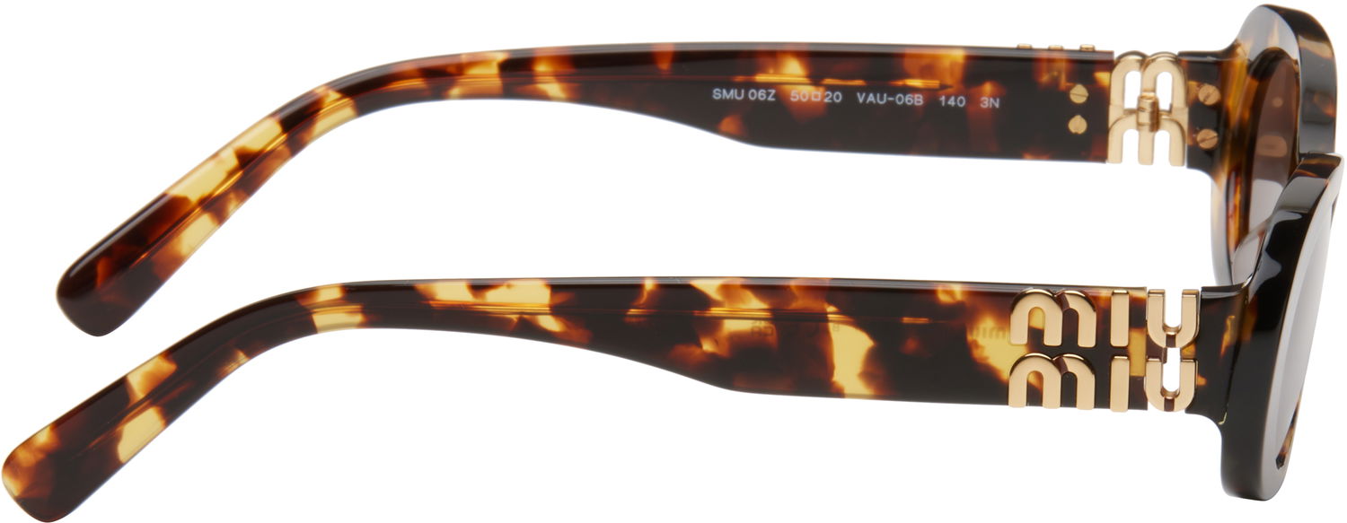 Aurinkolasit Miu Miu Miu Miu Glimpse Round Sunglasses Ruskea | 0MU 06ZS 8056597989077, 1