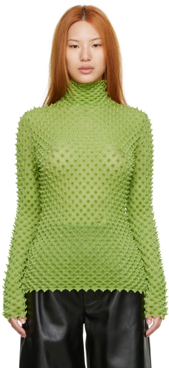Villapaita Bottega Veneta Polyester Turtleneck Vihreä | 706208 V1DB0, 0