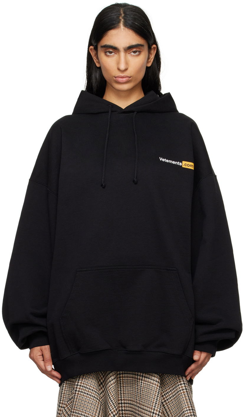 Huppari VETEMENTS Black Xxx Logo Hoodie Musta | UA65HD310B