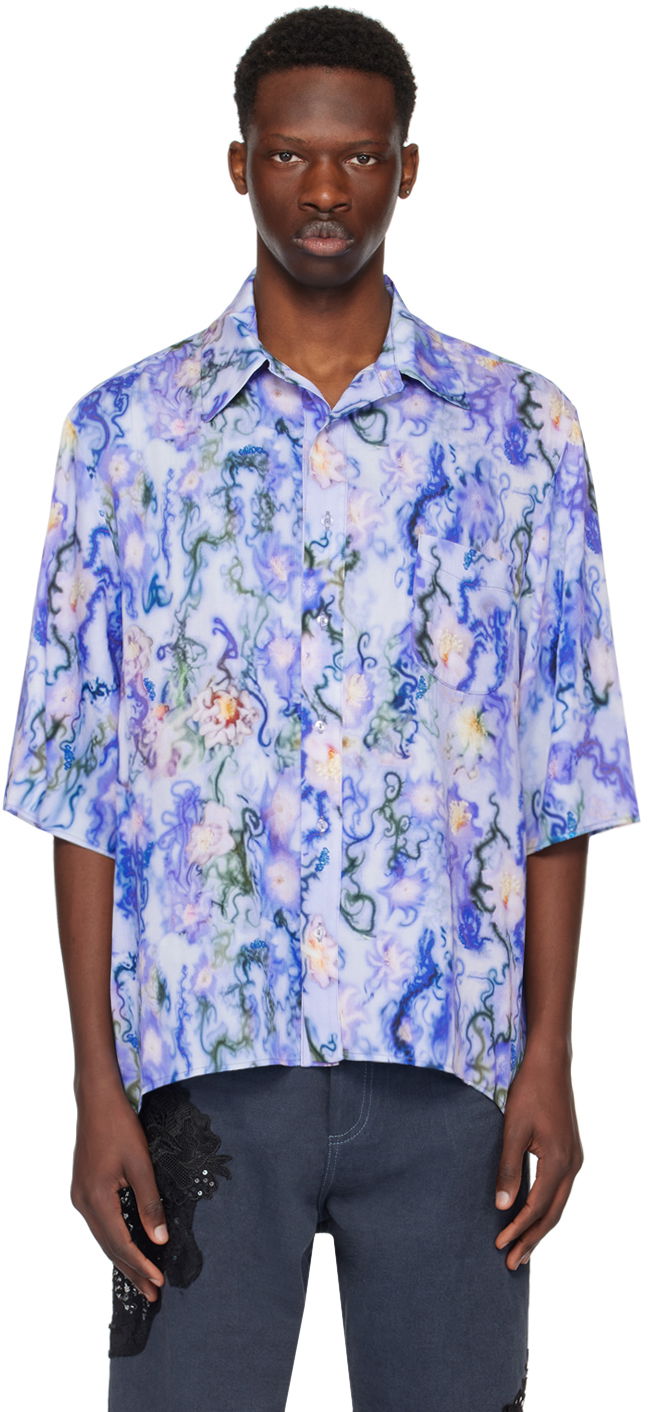 Paita Collina Strada Collina Strada Market Print Shirt Sininen | XX3890