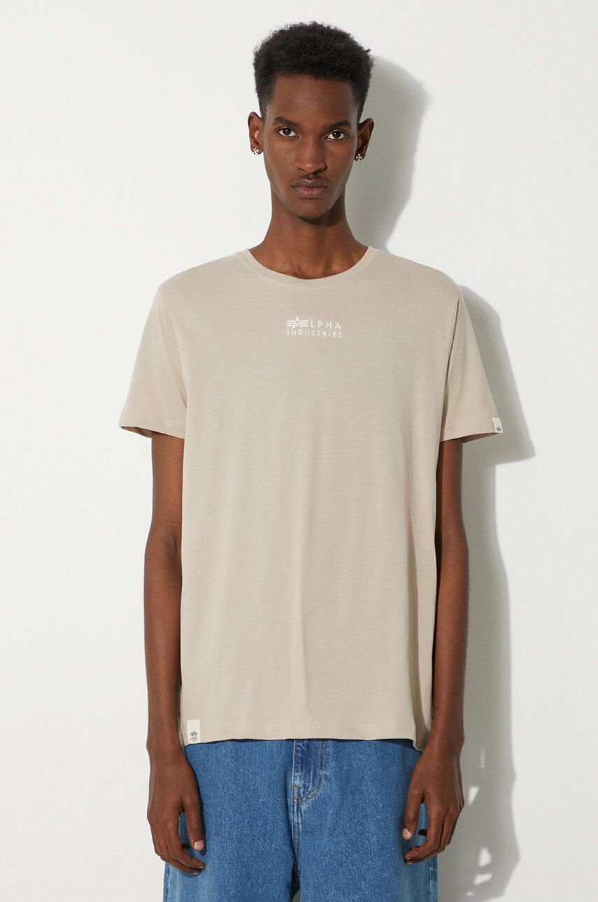 T-paita Alpha Industries T-Shirt With Print Beige | 118529.627, 0