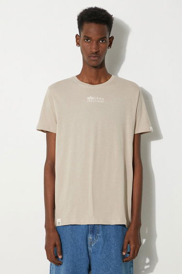 T-paita Alpha Industries T-Shirt With Print Beige | 118529.627, 0