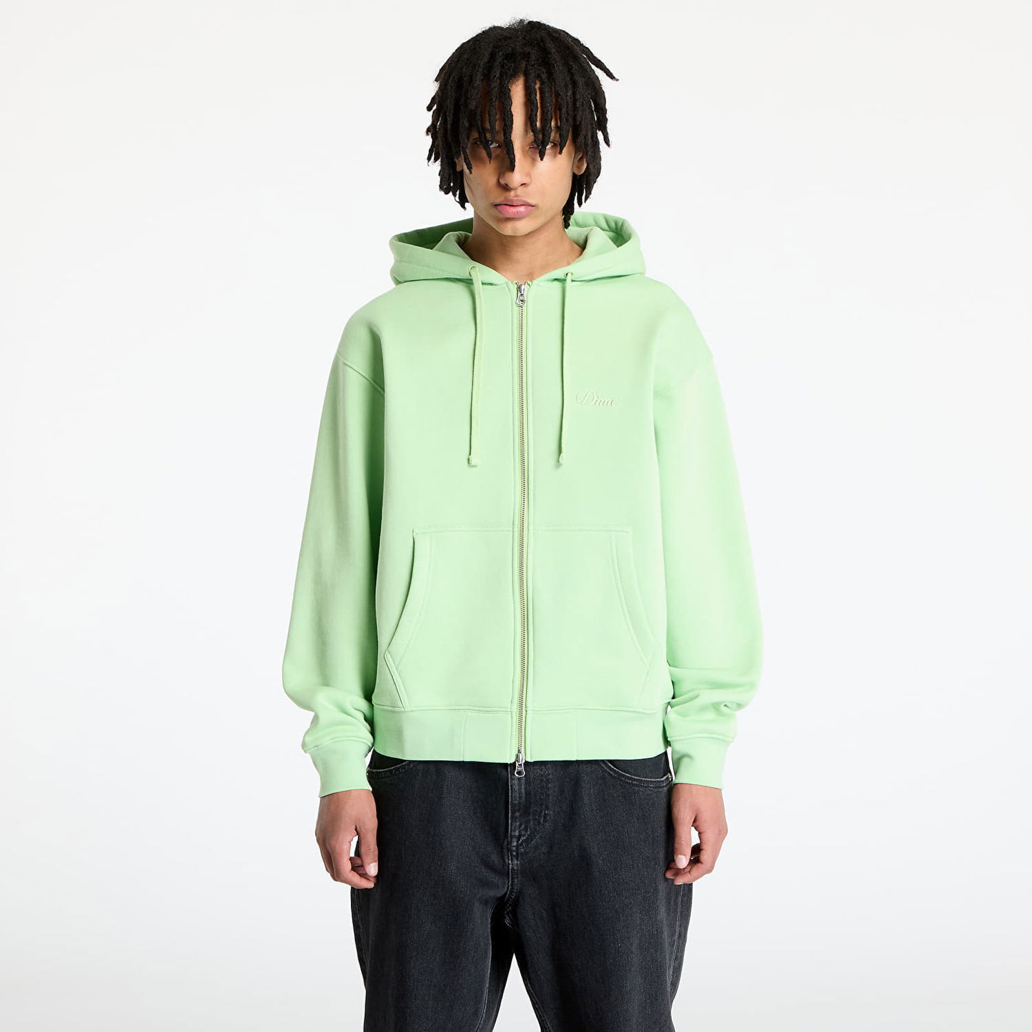 Huppari Dime DIME Cursive Zip Hoodie Vihreä | DIMESP2549SAG, 0