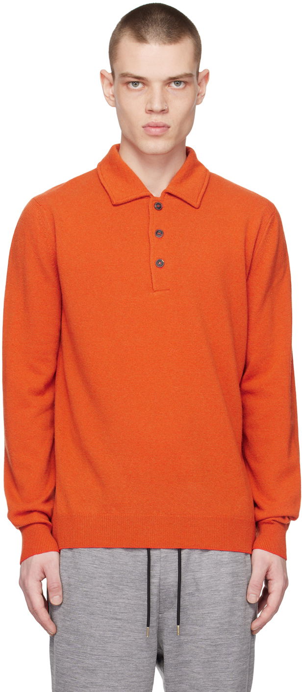 Villapaita Paul Smith Paul Smith Three-Button Polo Oranssi | M1R-826X-K01950-16