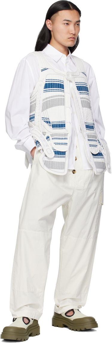 Liivi Craig Green Craig Green Hand-Embroidered Harness Vest Valkoinen | CGSS25CWOJKT85, 3