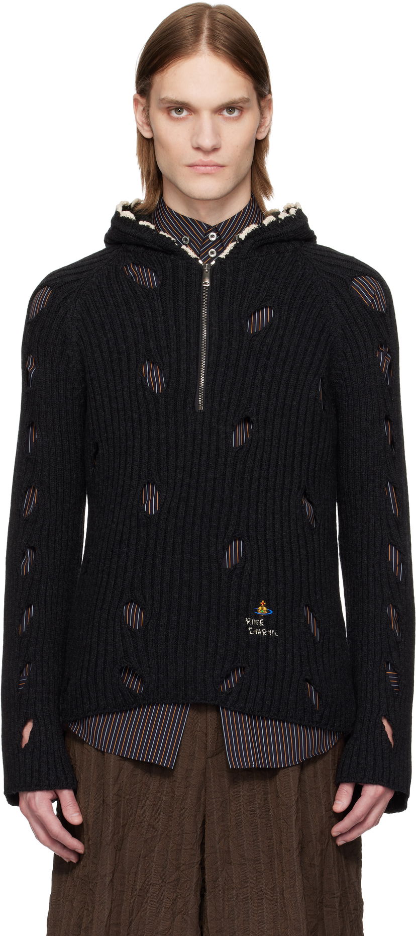 Villapaita Vivienne Westwood Vivienne Westwood Slash Hoodie Musta | 38030051-Y003H-